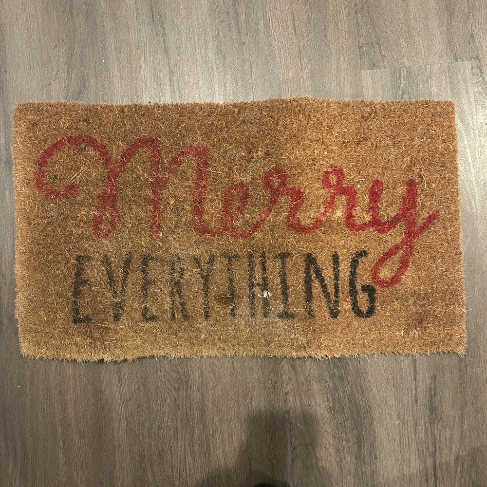 Wondershop Red and Brown 'Merry Everything' Doormat